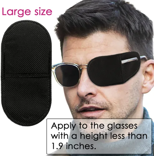 Vista 3 de Parches para ojos para adultos y niños, parche para ojos para lentes para tratar ojos perezosos, ambliopía, estrabismo para ojos izquierdos