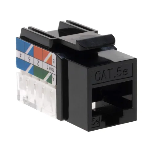 Vista 4 de SATMAXIMUM Conector de pared Ethernet Keystone Cat5e Punch Down UTP 45 grados (terminación más fácil que 90 grados), terminación de velocidad