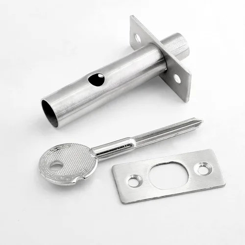 Vista 6 de Cerradura de mortaja de acero inoxidable con llave y tornillo para puerta de 3.14 pulgadas de longitud