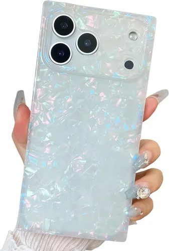 Vista 32 de Funda compatible con iPhone 14 Pro con borde rectangular, bonita funda protectora de lujo con pintura al óleo y flores para mujeres y niñas, funda