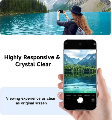 Vista 7 de MAGIC JOHN Paquete de 2 protectores de pantalla de vidrio templado para Google Pixel Google Pixel 10/10 Pro, eliminación automática de polvo, sin