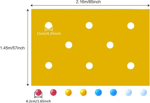 Vista 7 de Sonyabecca Yellow Hole Tarp Team Building Games for Work with 8 Pcs Team Building Ball for Teamwork Group Learning Fun