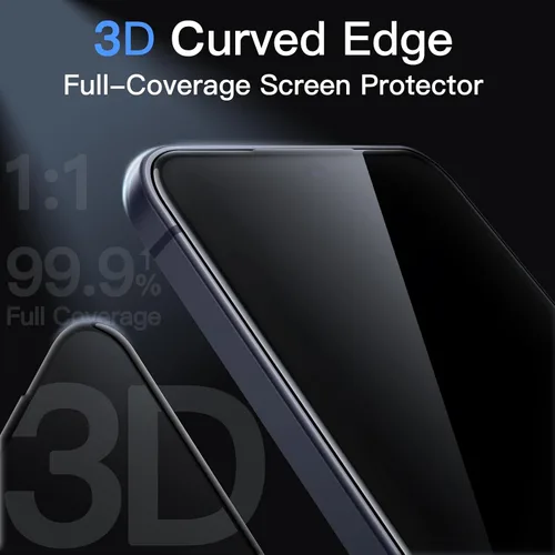 Vista 4 de JETech Protector de pantalla para Samsung Galaxy A57, cobertura completa 3D, paquete de 2 Vidrio templado 9H+, antihuellas, instalación