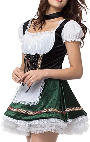 Vista 5 de Oktoberfest - Vestido de carnaval con hombros descubiertos, para mujer