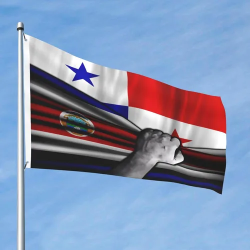 Vista 26 de Bandera de Costa Rica y República Dominicana de 2 x 3 pies, bandera para exteriores, bandera de doble cara, bandera de jardín, bandera de bienvenida