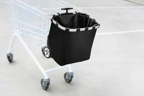 Vista 7 de reisenthel Carrycruiser Black - Carrito de compras portátil con marco de aluminio resistente, correa para el hombro y bolsa interior de malla