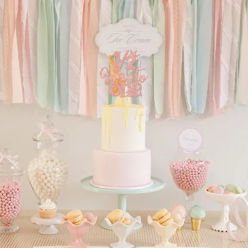Vista 6 de 1 pieza 1/2 Half Way to One Cake Topper Glitter Half Way to Go Cake Pick Happy 6 Meses Birthday Cake Decor for Baby Happy 6 months Birthday Party