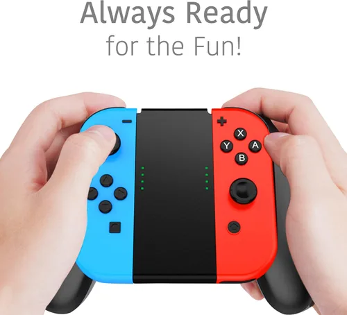 Vista 6 de TALK WORKS Joycon Comfort Grip for Nintendo Switch - Joy-Con Controller Game Accessories Handheld Joystick Remote Control Holder Joy Con Kit - Black