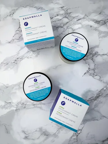 Vista 4 de Crema desodorante orgánica y vegana Soapwalla (2 onzas)