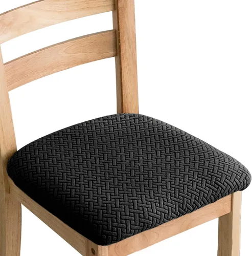 Vista 11 de Fundas elásticas para sillas de comedor, fundas protectoras extraíbles para sillas de cocina, fundas protectoras para comedor, hotel Gris y verde