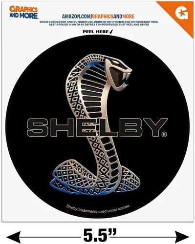 Vista 6 de Shelby Cobra Logo Automotive Car Window Locker Circle Bumper Sticker