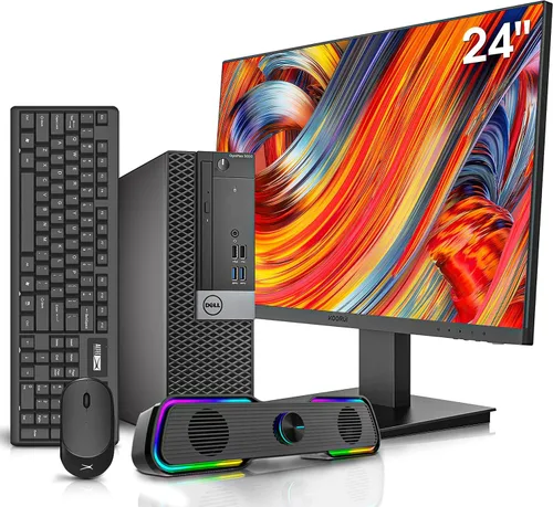 Vista 5 de Dell Optiplex 5060 Computadora de escritorio Hexa Core Intel i5 (3.2) 32GB DDR4 RAM 1TB SSD de estado sólido Windows 11 Professional PC