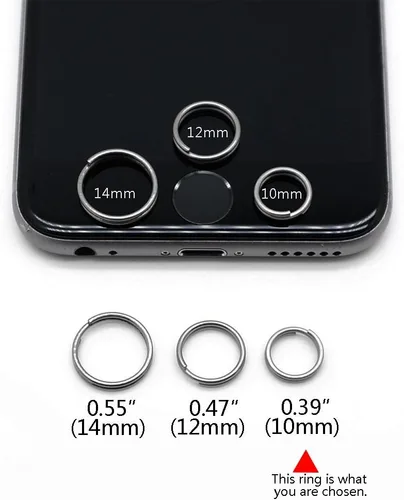Vista 4 de TI-EDC Anillos divididos de titanio pequeños llaveros paquete de 10 (0.394 in)