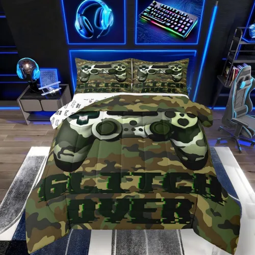 Vista 21 de Erosebridal Juego de ropa de cama de guepardo con rosa roja, juego de edredón con estampado de leopardo y gato, edredón romántico de plumón, Multi 03