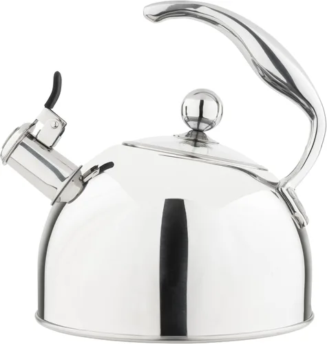 Vista 14 de Tetera de acero inoxidable Viking de 3 capas, 2.6 cuartos de galón para estufa con tapa de vidrio templado, mango ergonómico, lista para inducción