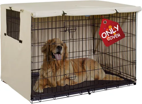 Vista 20 de Explore Land Funda para jaula de perro de poliéster resistente, parasol universal para jaula de alambre de 18 pulgadas (negro)