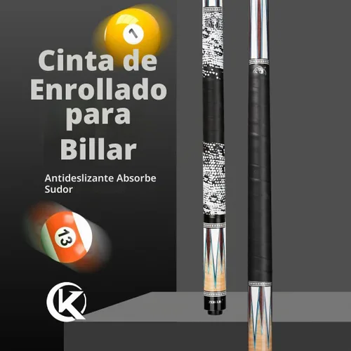 Vista 2 de KONLLEN Taco de billar PU Grip Protector Butt Sleeve Pool Cue Carom Snooker Cue 59.1 in Billar Accesorios