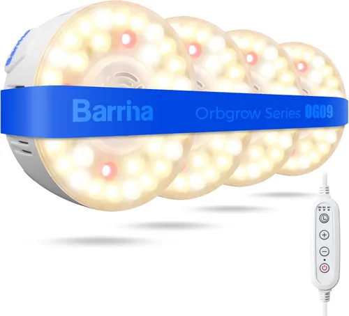 Vista 27 de Barrina Orbgrow OG09 Puck - Luz LED de crecimiento, 5000K 9W (equivalente a 135 vatios), luces de plantas para plantas de interior de espectro