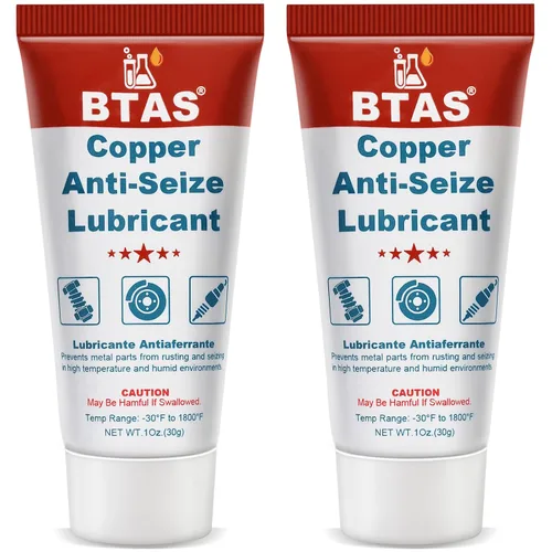 Vista 11 de BTAS Lubricante de grasa antiagarrotamiento de cobre de alta temperatura nunca antiapoderarse compuesto para pernos de bujía 8 oz