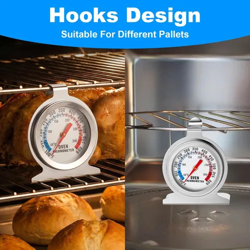 Vista 6 de Termómetro de horno de 12 piezas para horno de gas 100-600°F con acero