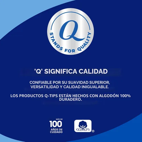 Vista 4 de Q-tips Hisopos de algodón, 500 unidades (paquete de 2)
