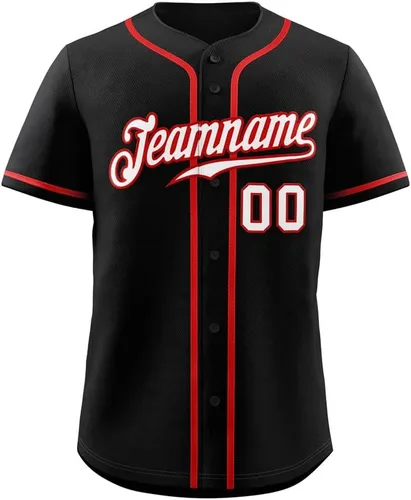 Vista 7 de Camisetas de béisbol personalizadas para hombres, mujeres, niños, camisetas con botones, personalizadas, número de nombre impreso o cosido