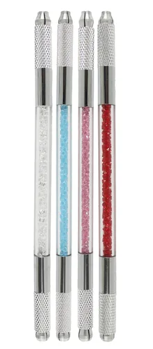 Vista 3 de Xiaoyu 3 En 1 Cristal Multifunción Manual Tatuaje Maquillaje Permanente Ceja Pluma Microblading Pen - Azul