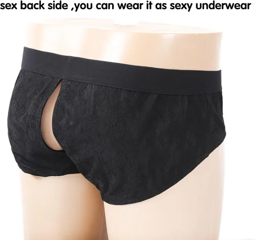 Vista 5 de Correa en arnés ropa interior bragas más tamaño, encaje sin tirantes arnés Boxer ropa