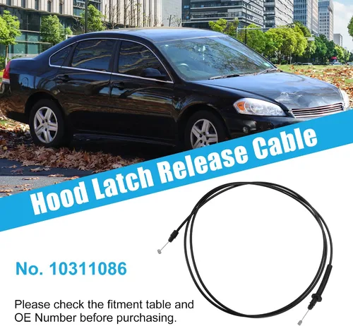 Vista 2 de uxcell Cable de liberación del pestillo del capó para Chevrolet Impala 2006-2013 para Buick LaCrosse 2005-2009 Cable de bloqueo de capó Reemplazar