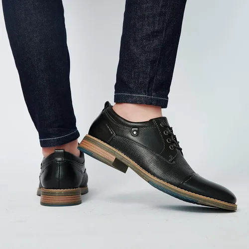 Vista 8 de Arkbird Zapatos de vestir para hombre, zapatos formales de cuero Oxford modernos para ocasiones de negocios y derby