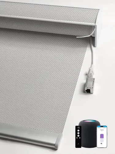 Vista 9 de SmartWings Persianas enrollables PoE, 1% de apertura, color beige Aventus 1% Apertura Beige