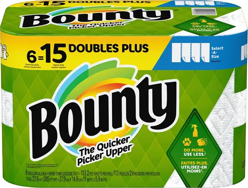 Vista 8 de Bounty Select-a-Size - Toallas de papel, color blanco, 12 rollos (paquete de 1)