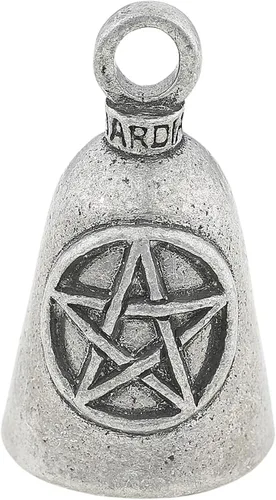 Vista 17 de Campana de buena suerte contra el mal de ojo de Guardian Bell con llavero y bolsa de regalo de terciopelo negro Regalo de buena suerte de peltre