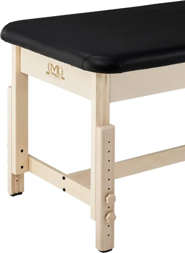 Vista 5 de Master Massage Harvey - Mesa de tratamiento estacionario de tratamiento - Mesa de masaje de terapia de madera maciza para profesionales Negro