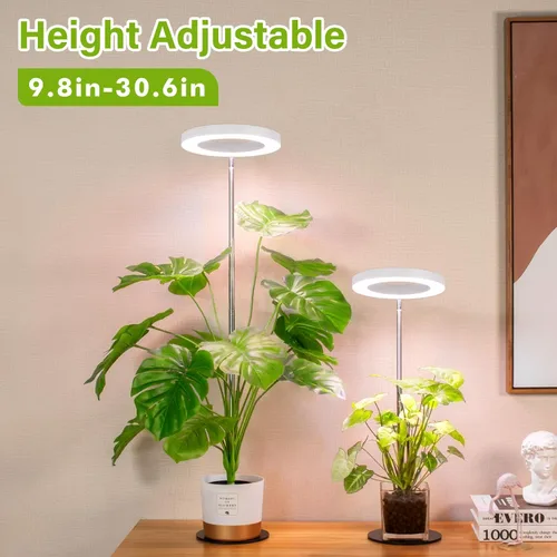 Vista 2 de LORDEM Luz de crecimiento, luz LED para plantas de interior, lámpara de crecimiento de escritorio de espectro completo con temporizador automático