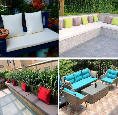 Vista 6 de Cojín de banco para exteriores e interiores, resistente al agua, para muebles de patio al aire libre, cojín para asiento de columpio, 2 pulgadas