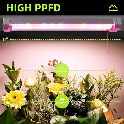 Vista 8 de Hlite Lámparas de cultivo de plantas ajustables de espectro completo de 16 pulgadas, luces de cultivo enlazables para plantas de interior, diseño