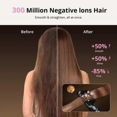 Vista 4 de Air Styler, secador de pelo de secado rápido y herramienta de peinado para rizar, moldeador de aire caliente sin daños por calor, envoltura de aire