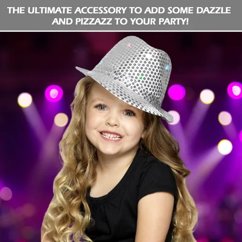 Vista 5 de The Electric Mammoth Sombrero Fedora intermitente con luz LED
