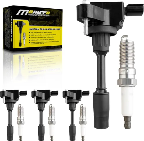 Vista 7 de Juego de 4 bobinas de encendido UF316 90919-02240 y 4 bujías de iridio compatibles con Scion Toyota XA XB Yaris Echo Prius Camry - L4 1.5L