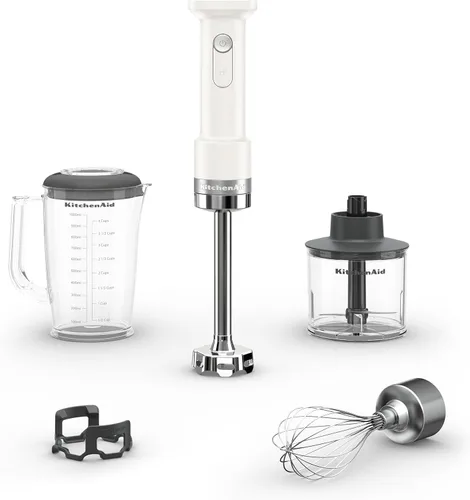Vista 8 de KitchenAid Batidora de mano inalámbrica Go con accesorios: la batería se vende por separado, KHBRV05, negro mate