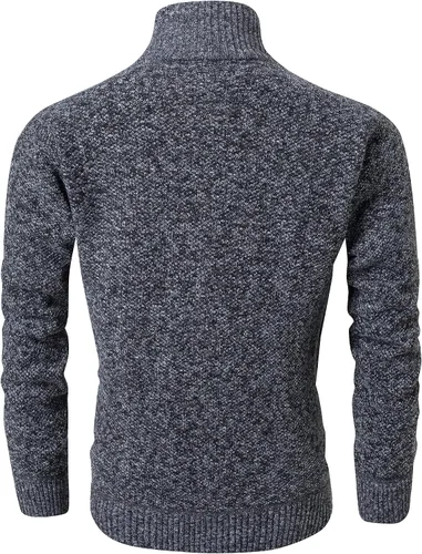 Vista 2 de VtuAOL Suéteres de punto con cremallera completa para hombre