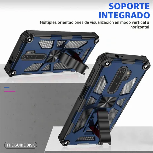 Vista 3 de Asuwish Funda de teléfono para Xiaomi Redmi 9 con protector de pantalla de vidrio templado y accesorios para celda Kickstand protector resistente