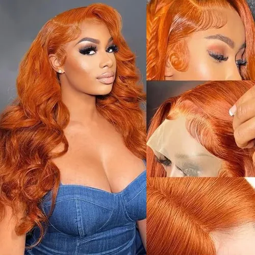 Vista 27 de Pelucas de encaje frontal de 13x4 Highlight Ombre de cabello humano ondulado 4/27 color rubio miel 9A sin pegamento HD encaje frontal transparente