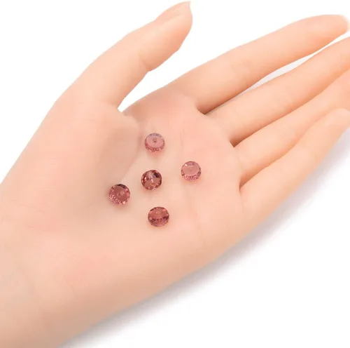 Vista 2 de 25 cuentas de cristal Heishi Rondelle redondas facetadas de Adabele austriaco de 0.315 pulgadas (0.315 in), color morado amatista compatibles