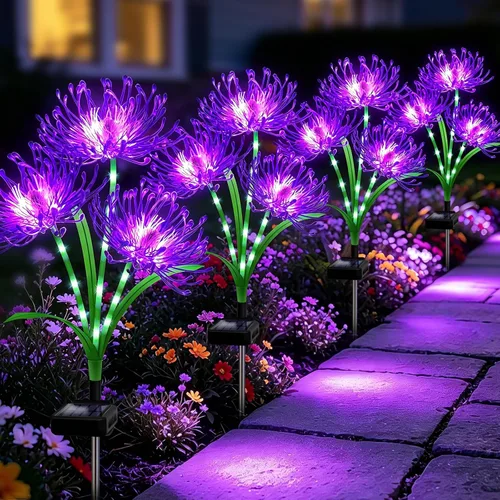 Vista 16 de VOOKRY Luces solares para exteriores, paquete de 4 luces de flores