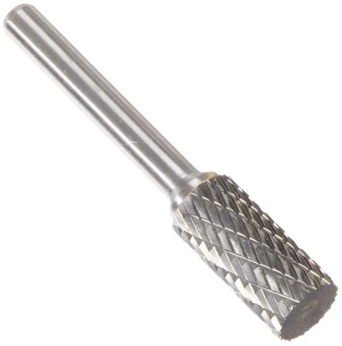 Vista 48 de Drill America SA-1 Rebaba de carburo/lima giratoria cilíndrica de doble corte para amoladora de troquel de 1/4" de diámetro x 5/8" de longitud