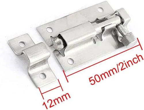 Vista 3 de 10 unids 1.969 in/2 "acero inoxidable seguridad interior exterior puerta ventana pestillo de bloqueo deslizante barril perno deslizante cerradura