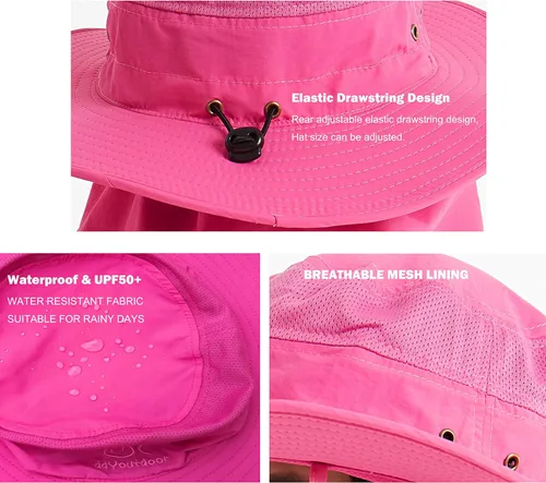 Vista 27 de Gorra de pesca Ddyoutdoor™ 07–281. Moda, verano, protección solar al aire libre, con cuello y visera de ala ancha