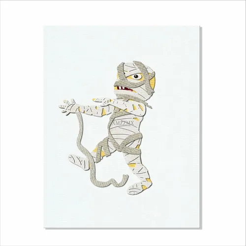 Vista 2 de Shadow Halloween Mummies - Troqueles de corte de metal para hacer tarjetas, kit de troqueles en relieve de papel, suministros de bolsillos